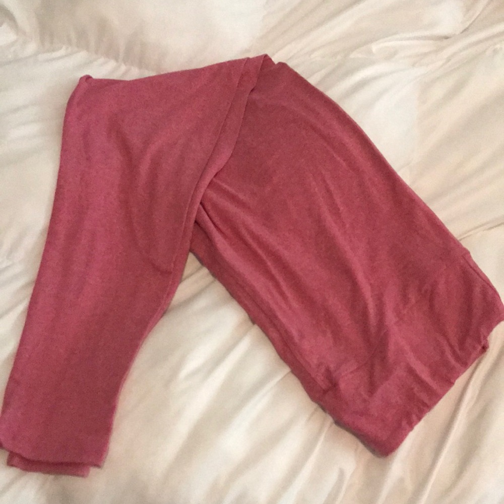 NWOT TC LulaRoe heather pink leggings